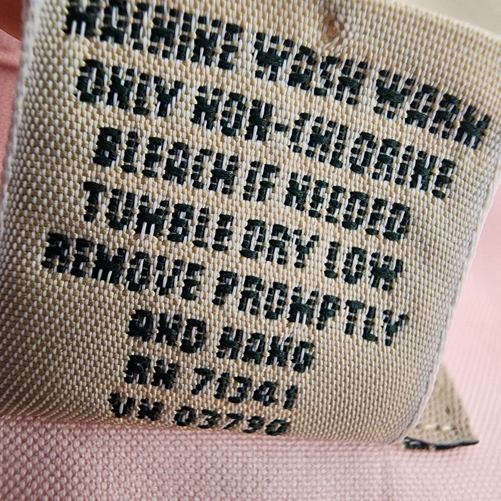 LL Bean Wrinkle-Free Pinpoint Oxford Shirt Large Long-Sleeve Blush Pink Cotton L - Picture 8 of 8